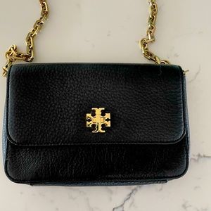Tory Burch Leather Cross Body Purse Black